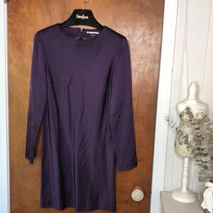EUC Burberry Purple Long Sleeve Sheath Dress 8